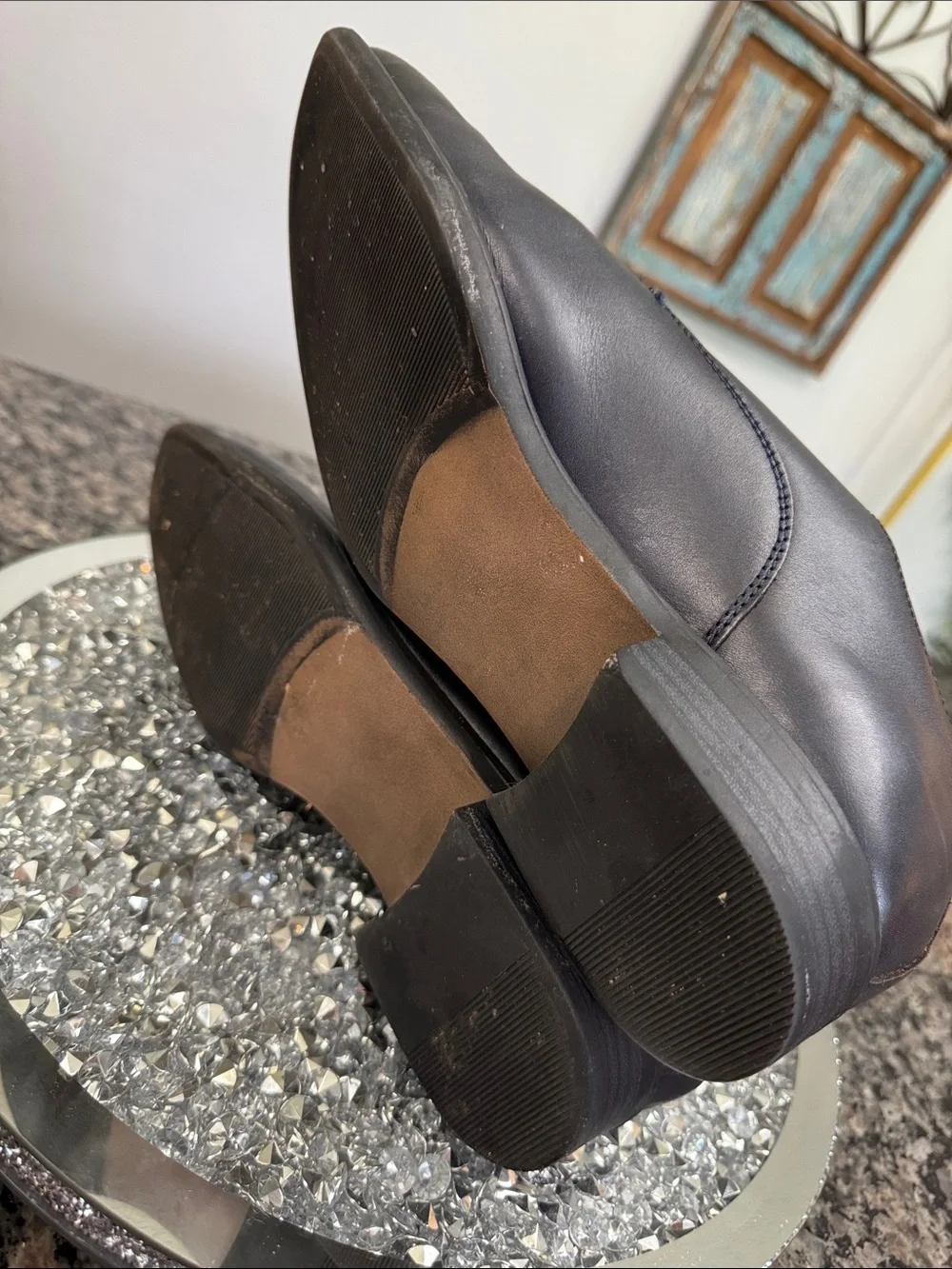 Nordstrom Black Leather Derby Dress Shoes EUC 11